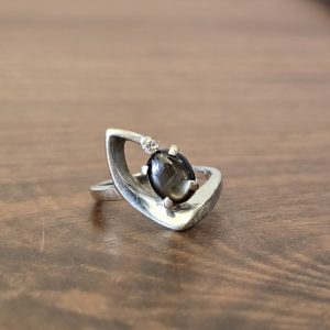 Estate Black Star Sapphire Ring
