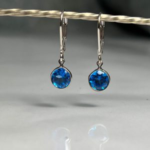 Ice Blue Topaz Dangles