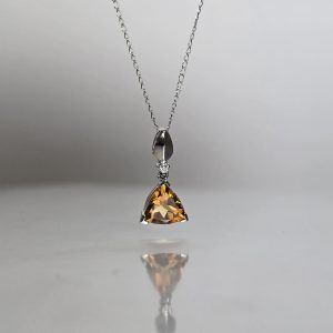 Trillion Citrine Necklace