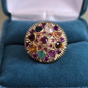Estate Multi-Gem Thai Princess Harem Ring
