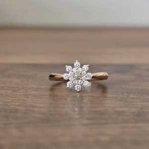 Estate Diamond Snowflake Ring