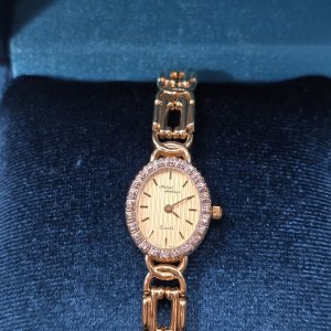 Estate 14k Gold Michael Anthony Watch with Diamond Bezel