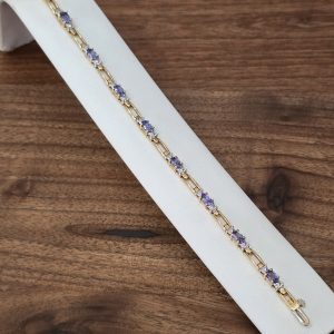 Estate Tanzinite Link Bracelet