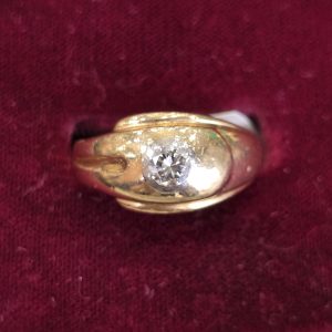 Estate Men's Flush Diamond Ring