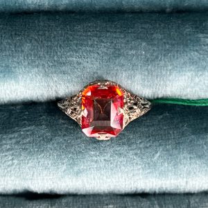 Topaz Filigree Estate Ring