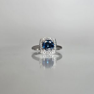 Blue Diamond Engagement Ring