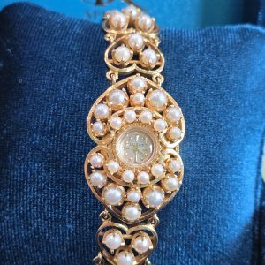 Estate Pearl Heart Watch
