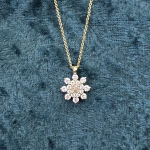Estate Diamond Flower Necklace