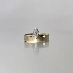 Bezel Marquise Ring