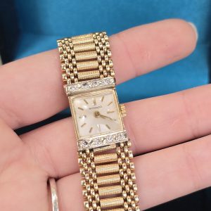 Estate 14k Gold and Diamond MOVADO watch