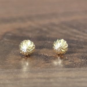 Estate Gold Cut Earrings