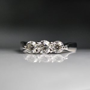 Three-stone Diamond Engagement Ring