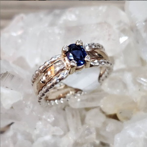 Sapphire Crown Ring