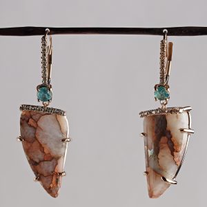 Ccopper in Quartz Drop Earrings