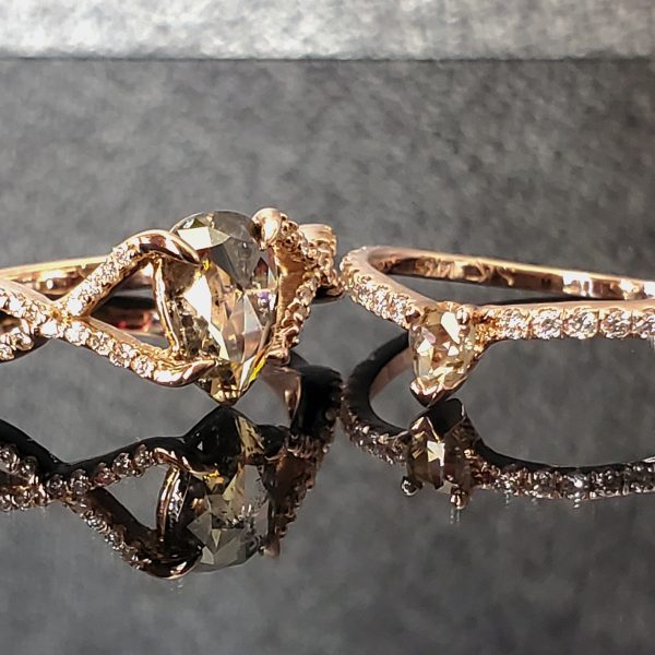 Contour Wedding Band with Main Accent Diamond