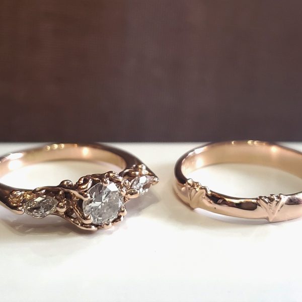 Carved Antique-Style Wedding Band