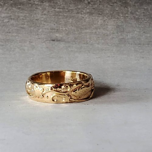 Diamond and twisted gold multi layer wrap band crafted with 14k yellow and white gold.