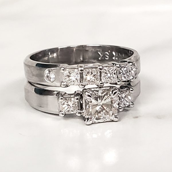 4-Stone Princess Diamond Wedding Band