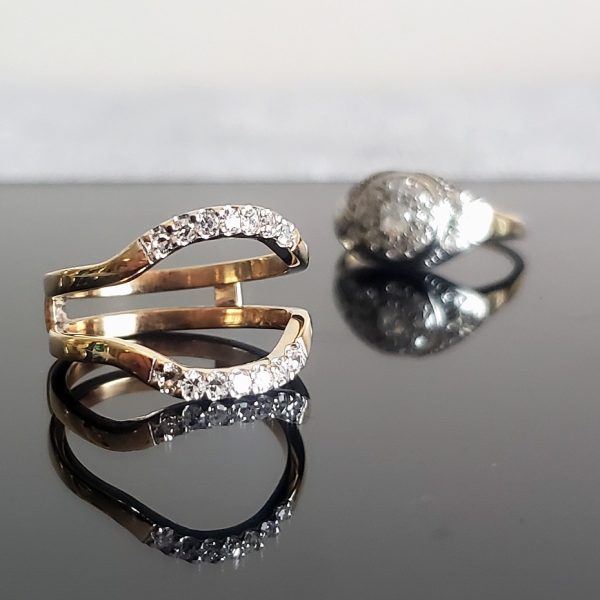 Diamond Contour Insert Wedding Band. Created by Katherine Spencer in Morgantown, West Virginia, USA
